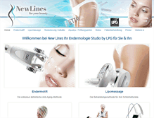 Tablet Screenshot of newlinesbeauty.com